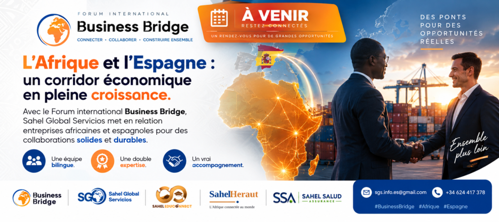 Bannière du Forum International Business Bridge, édition à venir – Sahel Global Servicios